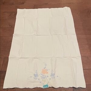 Embroidered Floral Pillowcase